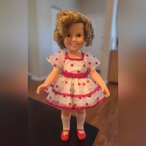 Shirley Temple 1972 Vintage IDEAL 16" Doll with Red Polka Dot Dress